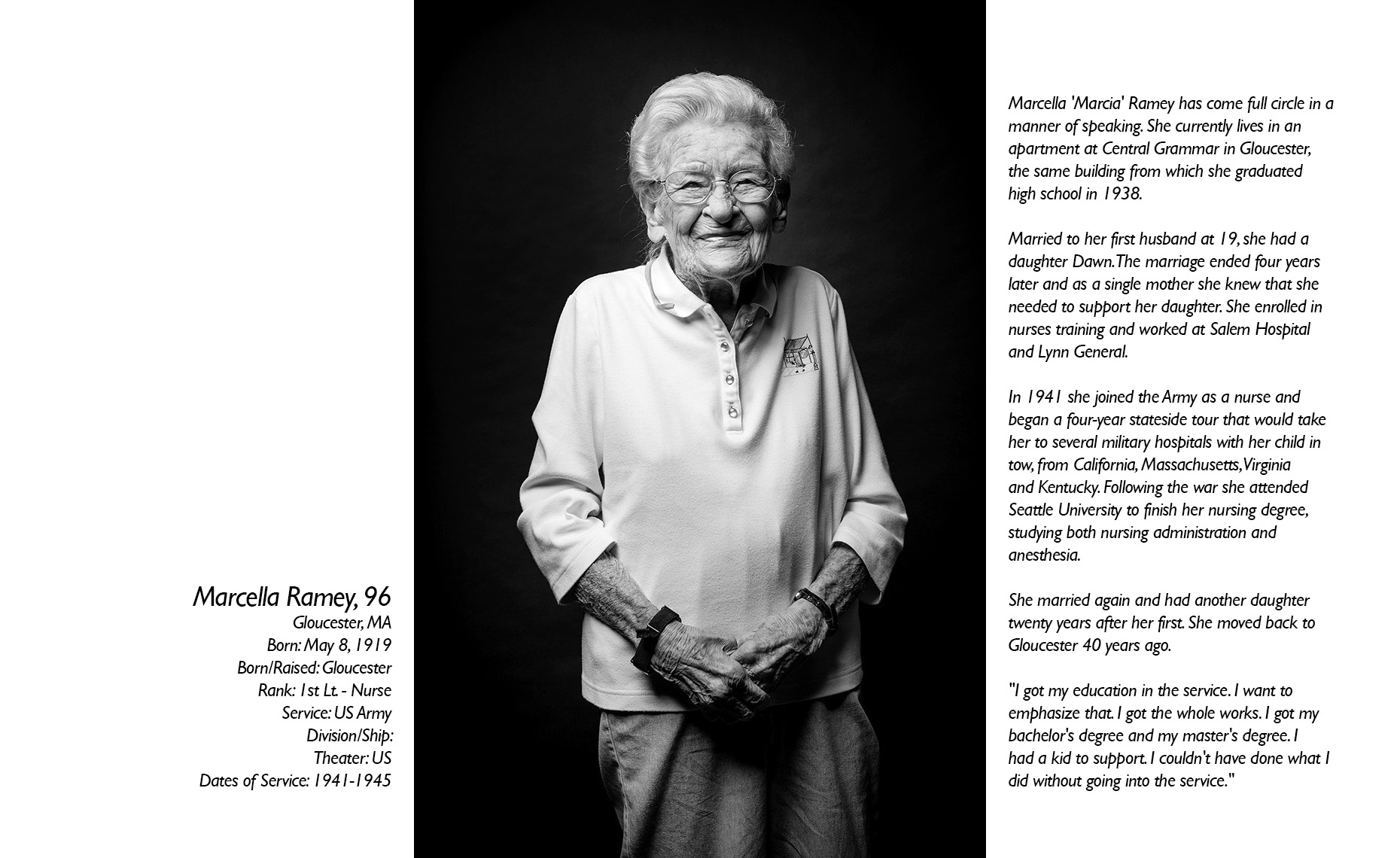 Marcella Ramey  WWII Veteran  • Jason Grow Photography