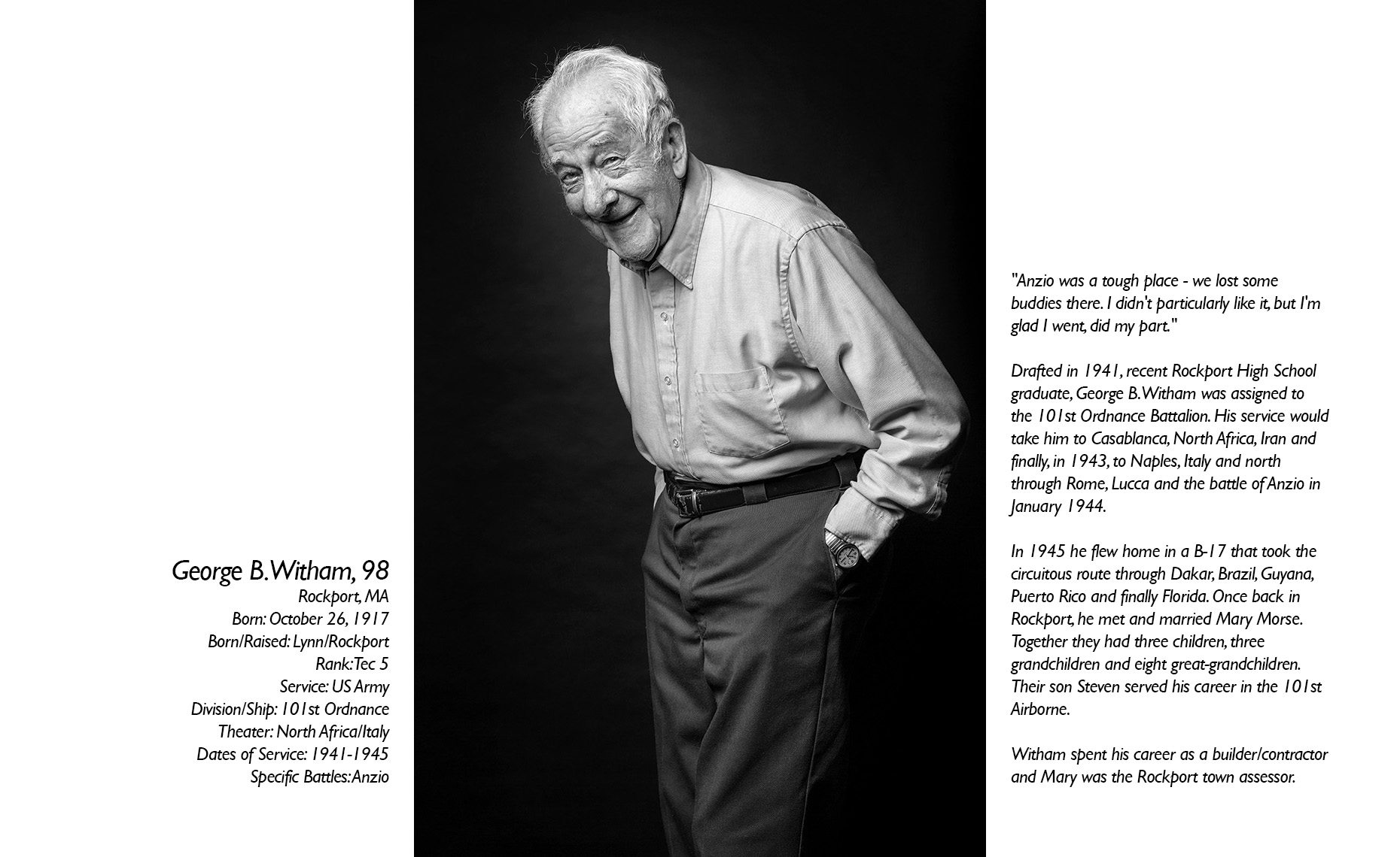 George Witham  WWII Veteran  • Jason Grow Photography